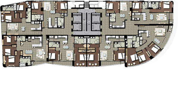 Watermark Hanoi Apartment Floor Plan of 6-17