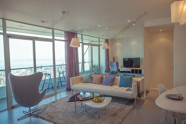 Watermark Hanoi Apartments for rent with luxury living room